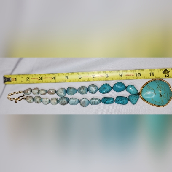 Vintage Turquoise Color Statement Necklace - Picture 4 of 6